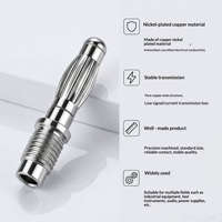 Prise banane filetée 4,0 mm en cuivre M5, accessoires métalliques, broche de test, pièces de borne mâle