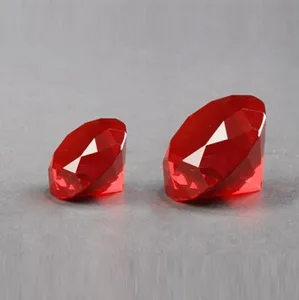 2022 sıcak satış zarif kristal yakut kırmızı kristal cam elmas hediye