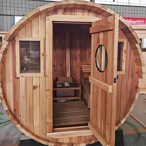 17 năm kinh nghiệm nhà máy Trung Quốc tuyết tùng đỏ tắm hơi ngoài trời Thùng tắm hơi cho 1-10 người - Product Image 1