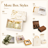 Coffret cadeau deux pièces imprimé sur papier d'art texturé, luxueux, recyclable, avec doublure intérieure pour parfums et aromathérapie