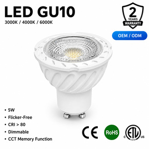 ไฟสปอตไลท์ LED GU10 ปรับได้ 3CCT 5W 3000K 4000K 6000K ปรับอุณหภูมิสีได้ สำหรับบ้านและเชิงพาณิชย์ - Product Image 1