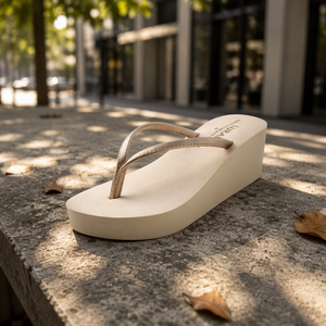 Luladi – Sandales d'été coréennes à talons hauts pour femmes, antidérapantes, à la mode, avec clip, <span class=keywords><strong>compensées</strong></span>, en caoutchouc épais et EVA - Product Image 5