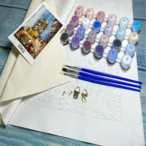 Bellamente paisajístico país pintura <span class=keywords><strong>al</strong></span> óleo DIY pintura sin decoloración por números decoración del hogar pintura para adultos y niños - Product Image 4
