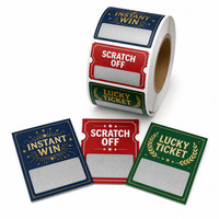 Cartes à gratter personnalisées pour entreprises, cartes de loterie à gratter, billets de jeu à gagner instantanément avec panneau à gratter argenté, emballage en rouleau