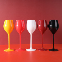 Offre Spéciale 130ml créatif jetable incassable coloré gobelet verre à vin verres à cocktail en plastique