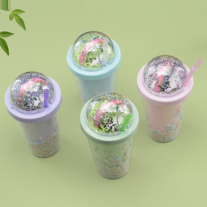 MAIMAI Nouveau Design arc-en-ciel Drôle Double Paroi Plastique Thé Café Tumbler Cadeau Bouteille d'Eau Tasses Tasses - Product Image 3
