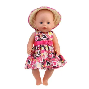 New American 18 Inch Doll Clothes Dress With Colorful Stripe Belt