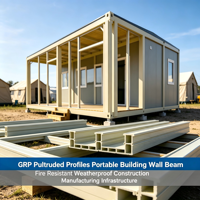 Profils Pultrudés en PRV pour Poutres Murales de Bâtiments Portables, Résistants au Feu et aux Intempéries, pour la Fabrication et l'Infrastructure de Construction