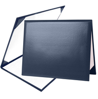 Carpeta de Graduación Moderna de Cuero de Alta Calidad, Impermeable, con Cierre, 8.511, Uniforme Escolar, Funda para Diploma Académico para Secundaria