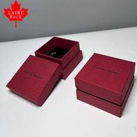 Boîte à bijoux personnalisée LAIRE, boîte d'emballage haut de gamme en carton pour bagues et boucles d'oreilles avec logo