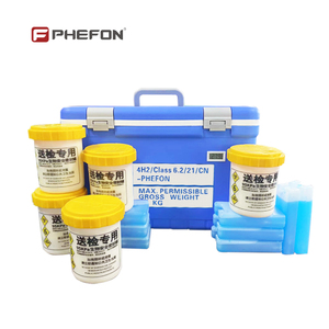 กล่องเก็บความเย็นทางชีวภาพ Phefon UN2814 UN3373 ถังขนส่งเพื่อความปลอดภัยทางชีวภาพ พร้อม 2 ช่อง ° C ถึง +8 ° ช่วงอุณหภูมิ C - Product Image 2