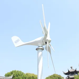 เครื่องกำเนิดไฟฟ้าพลังงานลมรุ่นใหม่ พัฒนาใหม่ กำลังไฟ 1000w 12v 24v 48v พร้อมใบพัด 6 ใบ แถมฟรีตัวควบคุม PWM สำหรับใช้ในบ้าน SUN-1000 เครื่องกำเนิดไฟฟ้าพลังงานลม - Product Image 1