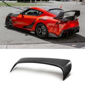 Alerón de techo superior de fibra de carbono estilo <span class=keywords><strong>A90</strong></span> S para Toyota <span class=keywords><strong>Supra</strong></span> <span class=keywords><strong>A90</strong></span> A91 MK5 2019 + alerón de ventana trasera Kit de carrocería de ala trasera - Product Image 1