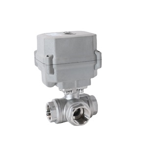 Vanne à boisseau sphérique électrique à trois voies 1 pouce en acier inoxydable, type flottant, pour applications d'eau et de chauffage à l'oxygène - Product Image 5