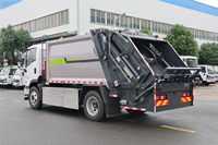 Camion compacteur de déchets électrique Shacman Dechuang New Energy, véhicule électrique pur, zéro émission, chargement arrière, compression