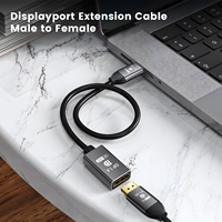 Câble d'extension vidéo DisplayPort SYONG 8K60Hz, 32,4 Gbps, 4K144Hz, 1080P360Hz, câble DP mâle vers femelle pour jeux NVIDIA