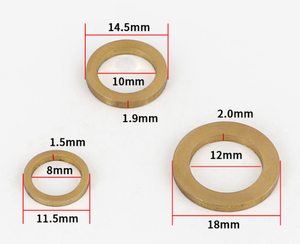 Rondelle en <span class=keywords><strong>laiton</strong></span> M8 M10 M12, charnière de porte, rondelle plate extra-épaisse en cuivre pur - Product Image 3