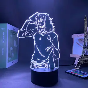 TW-1599 de luz nocturna de 16 colores, lámpara 3D de Anime de My Hero Academia Shota Aizawa para decoración de dormitorio