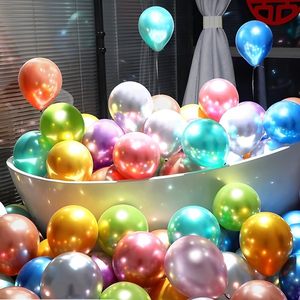 Wholesale 10 Inch Chrome Balloons 100pcs Gold Silver 2.2g Metallic Balloon for <strong>Birthday</strong> Wedding Party Latex Balloon <strong>Decorations</strong> - Product Image 2