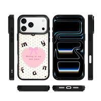 Coque de téléphone AG Feeling Black Edge avec motif Gilding White Lover pour iPhone 17, 17 Pro Max, 16 Pro, 15 – Coque magnétique