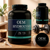 Protéine de lactosérum hydrolysée en poudre 2270g avec BCAA, marque privée personnalisée, complément de musculation pour adultes, directement de l'usine OEM