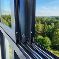 Ventanas de Aluminio de Lujo para Villas, Diseño Personalizado de Alta Gama, Acabado Decorativo, Apertura Horizontal, Estilo Fijo, para Uso en Cocina