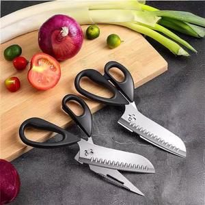 Ciseaux de cuisine en acier inoxydable, cisailles de démontage robustes avec poignées en plastique pour les os de poulet, d'oie, de canard et de poisson - Product Image 3