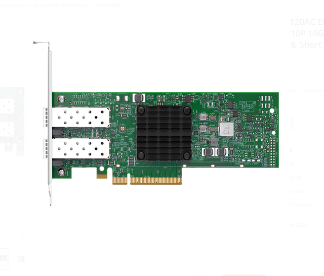 BCM957412A4120AC Dual-Port 10 Gb/s Ethernet NIC Network Interface Card P210p NetXtreme E-Series PCI Express 3.0 X8 SFP+ RoCE HPC