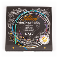 Ensemble de cordes de violon Alice A747 en nylon et acier de qualité professionnelle supérieure
