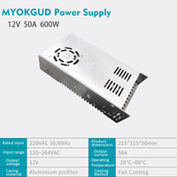 Alimentation à découpage AC-DC 12V 50A 600W, entrée 110~264V pour éclairage LED, équipement industriel, transformateur de puissance de surveillance