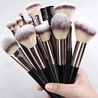 Ensemble de 3 à 20 pinceaux de maquillage pour les yeux, pour fond de teint, fard à paupières, blush, illuminateur, correcteur doux et moelleux, Kabuki, beauté féminine