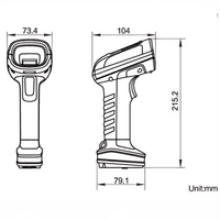 Lector de Códigos Industrial Portátil Hikrobot Serie IDH7000, Duradero, con Interfaz USB y de Red, Escáner de Alta Precisión, en Stock