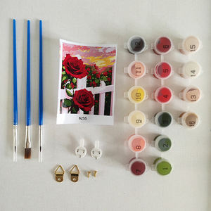 Vente directe d'usine, <span class=keywords><strong>peinture</strong></span> à numéros de haute qualité, famille de girafes colorées de dessin animé, <span class=keywords><strong>peinture</strong></span> à l'huile personnalisée en gros, bricolage - Product Image 5