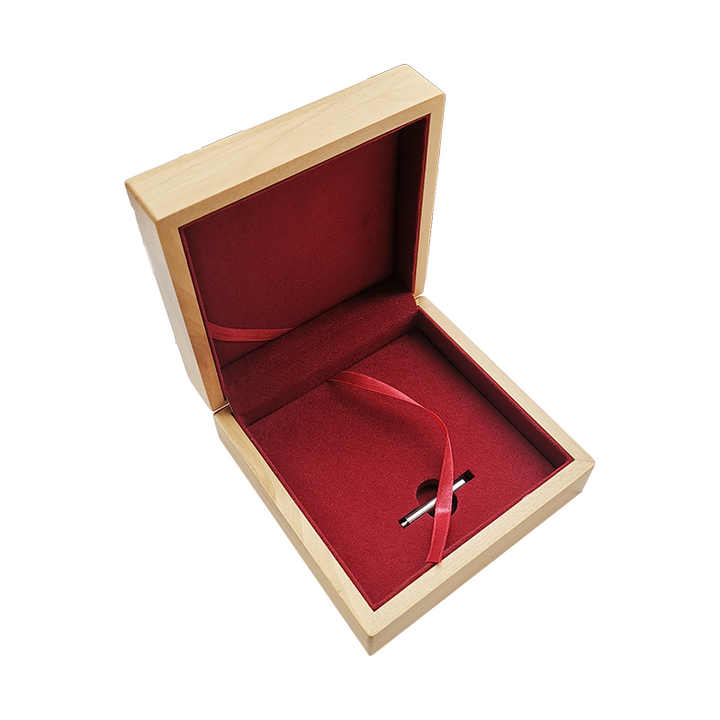 Coin Wooden Display Box, Single Clear Top