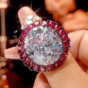 Fashion Jewelry Eco-friendly Copper Black Gold Plated 18*20mm White Zircon Multi <b>Colour</b> Pendant <b>Set</b> for Banquet - Product Image 5
