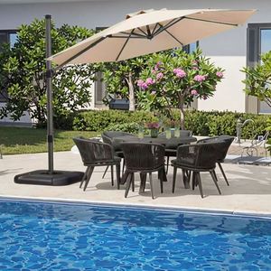 Adjustable Contemporary Aluminum Frame <b>Patio</b> <b>Umbrella</b> Base with 2.7m Radii UV/Full Color Printed for Outdoor Garden & Hotel Use - Product Image 4