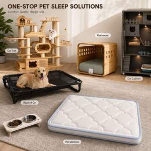Cama elevada para perros para acampar en el desierto, con estructura de metal negro y malla, cama elevada para mascotas para viajes y descanso de <span class=keywords><strong>Vizsla</strong></span> - Product Image 6