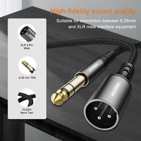 Câble audio microphone 6.35mm vers XLR 3 broches de haute qualité Câble TRS mâle vers XLR mâle 1/4 pouces