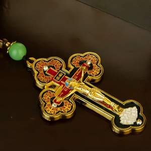 Chapelet de perles HT avec pièce maîtresse de médaille de Jérusalem et collier de chapelet catholique Crucifix pour femmes et hommes cadeau catholique - Product Image 2