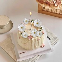Décorations de gâteaux en papier de riz comestible à motif marguerite blanche, motifs peints à la main, pour pâtisserie, exclusivité transfrontalière