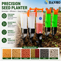 Semoir manuel de haute précision BANMO avec espacement réglable des graines, trémie grande capacité, semoir agricole multi-cultures