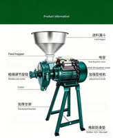 Moulin à farine domestique compact en promotion – Broyeur efficace pour céréales (maïs, blé, riz) à sec et humide avec moteur puissant