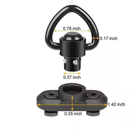 Attaches rapides en acier carbone noir mat pour sangle, avec bouton-poussoir, pour la chasse en extérieur et les accessoires sportifs tactiques