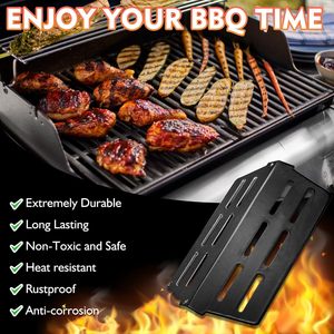 Déflecteurs de chaleur de 17.5 pouces pour grilles de la série <span class=keywords><strong>Weber</strong></span> Genesis 300 Pièces de rechange compatibles pour accessoires de <span class=keywords><strong>barbecue</strong></span> Genesis - Product Image 4
