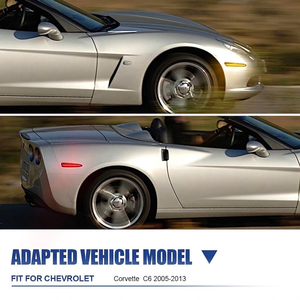Pour <span class=keywords><strong>Chevrolet</strong></span> Corvette C6 2005-2013, feux de signalisation latéraux à LED blancs avec lentille fumée, avant et arrière, stock local US - Product Image 4