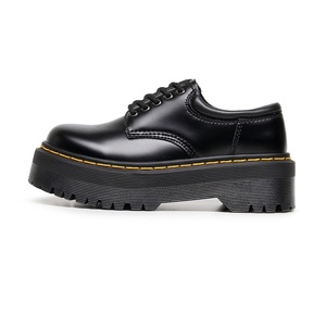 Chaussures de sport plates élégantes, style vintage noir, à semelle épaisse antidérapante, de marque de luxe, à bout rond, pour hommes et femmes - Product Image 3