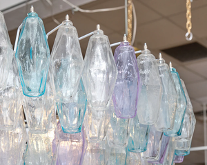 Grande Lampadario Murano Poliedri Personalizzato con <span class=keywords><strong>Vetri</strong></span> Colorati <span class=keywords><strong>per</strong></span> Hall di Hotel e Villa - Product Image 6