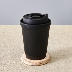 Taza de agua de doble pared de 16 oz con logotipo personalizado, tapas de vasos de papel <span class=keywords><strong>para</strong></span> <span class=keywords><strong>llevar</strong></span> café Togo, papel artesanal negro <span class=keywords><strong>para</strong></span> café <span class=keywords><strong>para</strong></span> uso en el sitio - Product Image 6