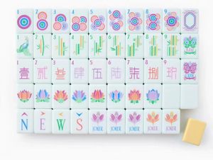Tuiles de Mahjong en Acrylique Élégantes avec Logo Personnalisé pour le Jeu et le Divertissement en Casino, Coffrets Cadeaux Portables de <span class=keywords><strong>Boutique</strong></span> - Product Image 5
