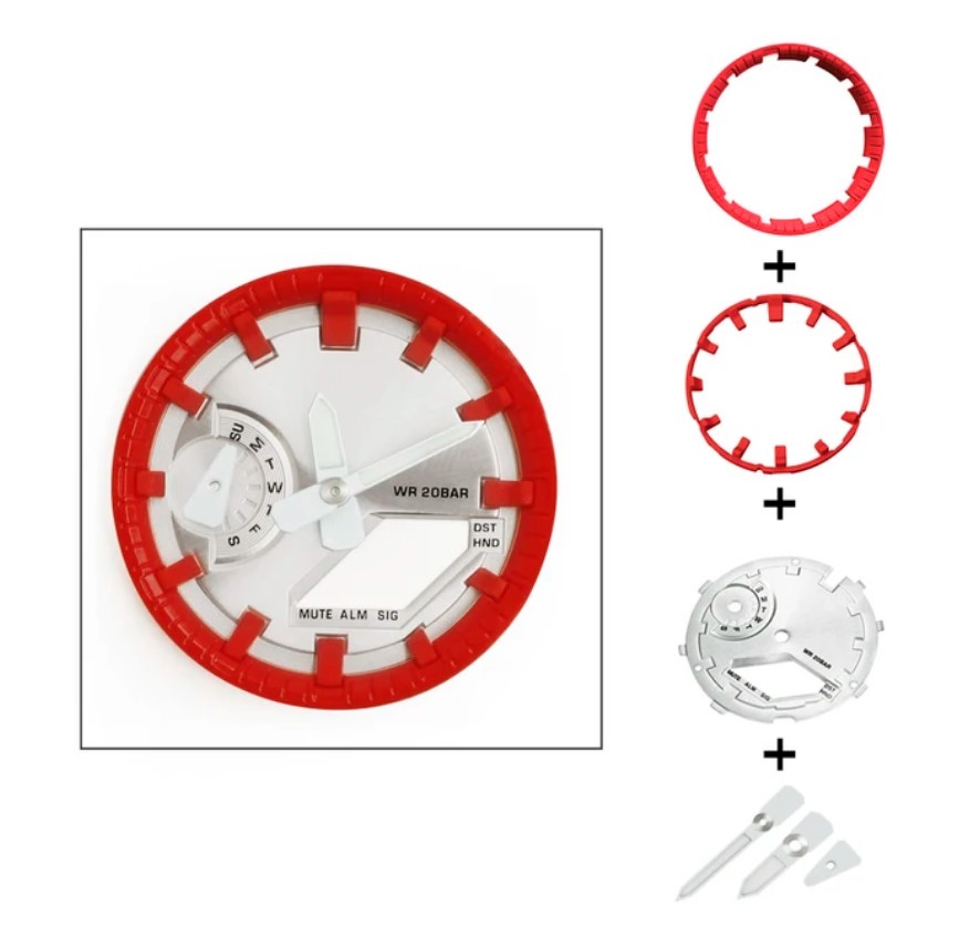 Rouge + argent blanc